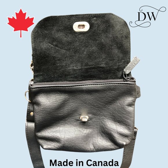 Black Leather Waist Bag | Crossbody Bag - Picture 2 of 10